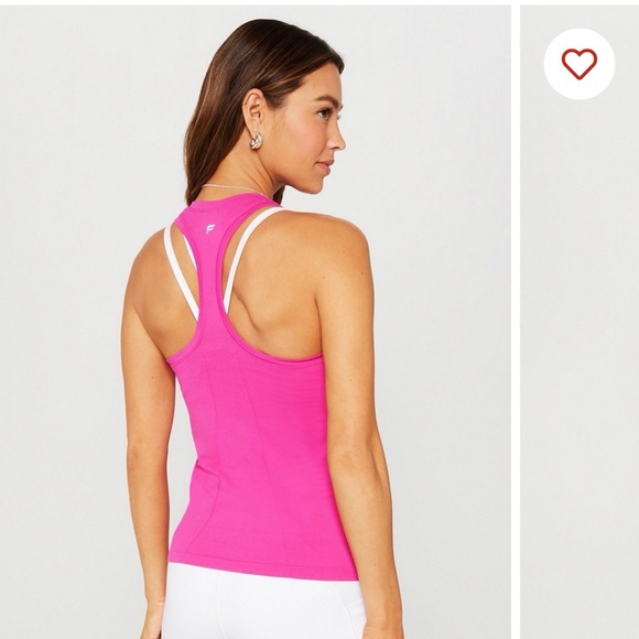 Fabletics Feather Tech+ Racerback Tank Pink Dragonfruit - Picture 2 of 8